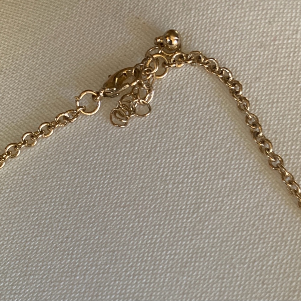 Blush/Soft Peach Rhinestone Statement Necklace - image 4